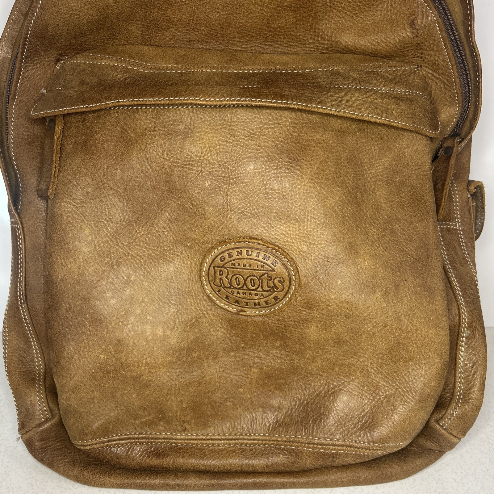 Genuine Roots Canada Leather Backpack READ