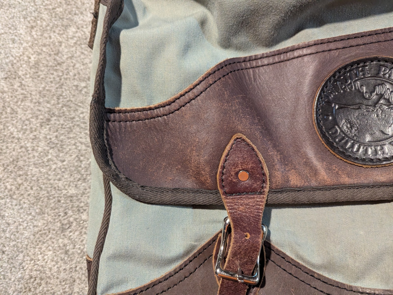 Duluth Pack Deluxe Book Bag Messenger Laptop Canvas Leather Handmade Minnesota