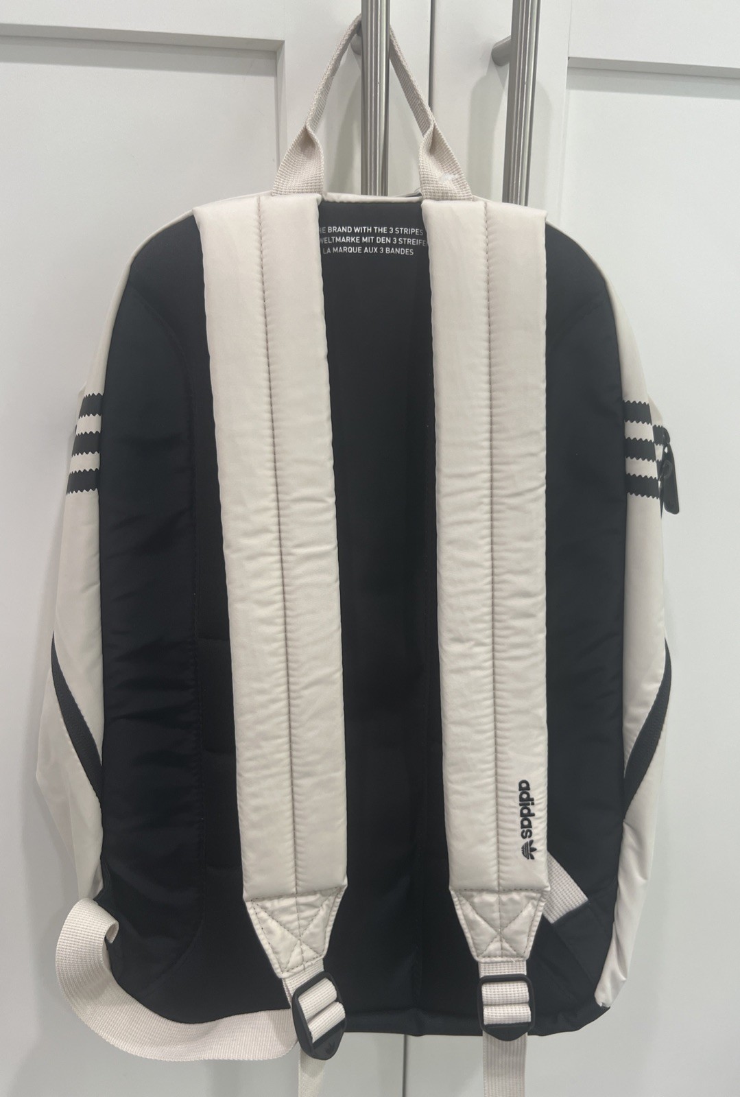 Adidas National Plus 2 Backpack Tech Media Laptop Sleeves All Over Padded Beige