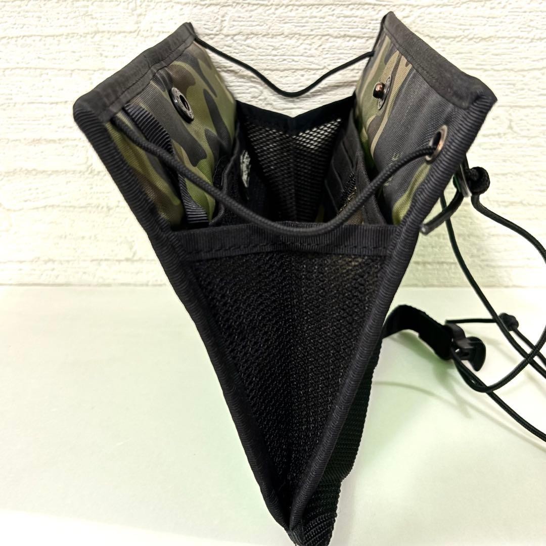 Master-Piece Multi-functional Sacoche Green Black 17x22cm Used Japan