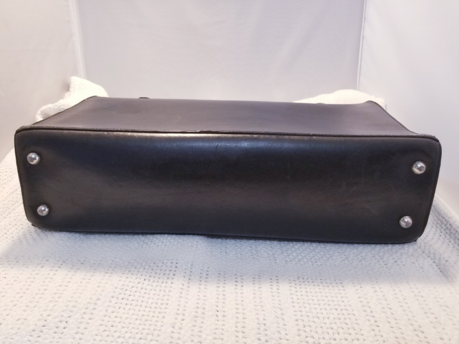 Bill Amberg studio rocket briefcase bag portfolio vintage black 17x12x5