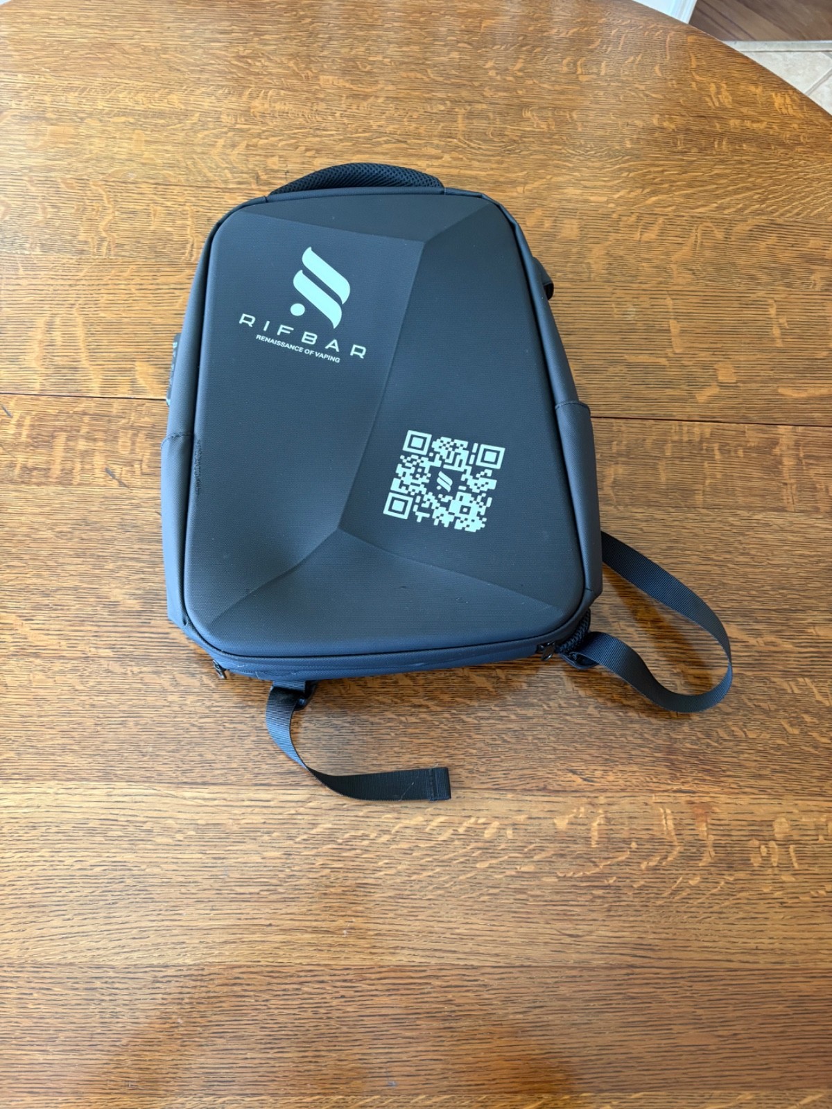 RIFBAR Geometric Hardshell Tech Backpack Laptop Bag Black Promo NWT