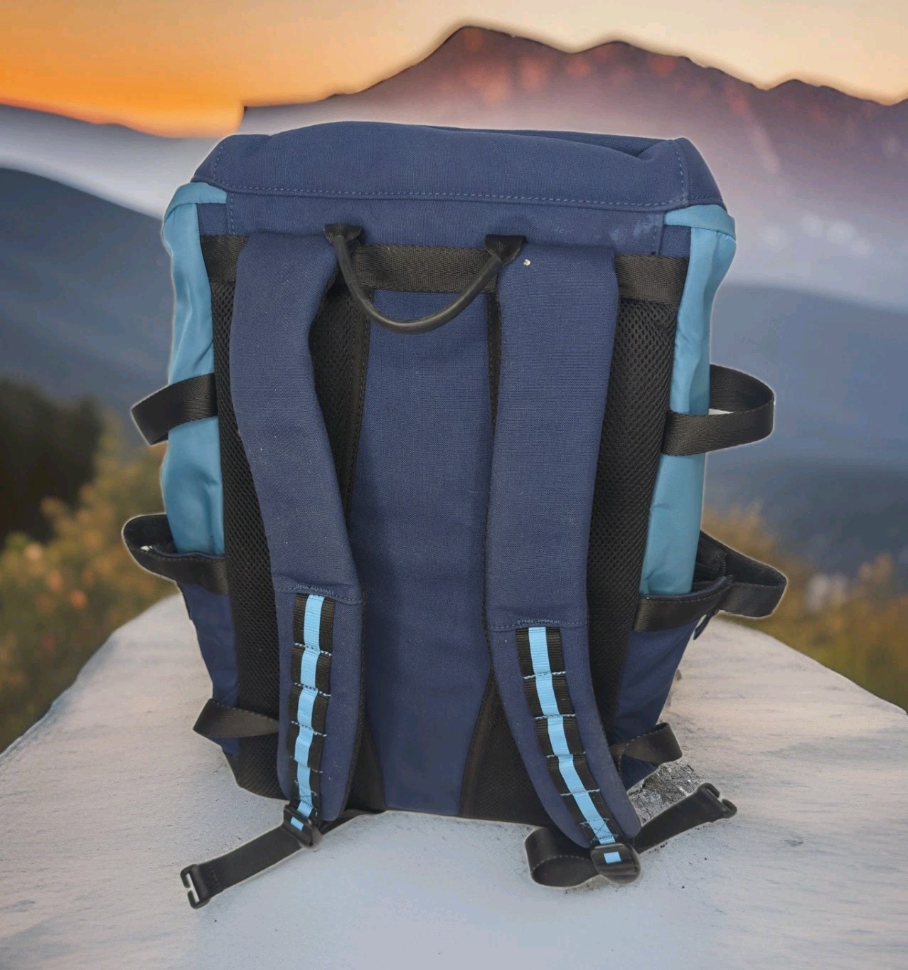 Oakley Utility Organizing Backpack School Hiking Navy Blue Day Pack Metal Buckle