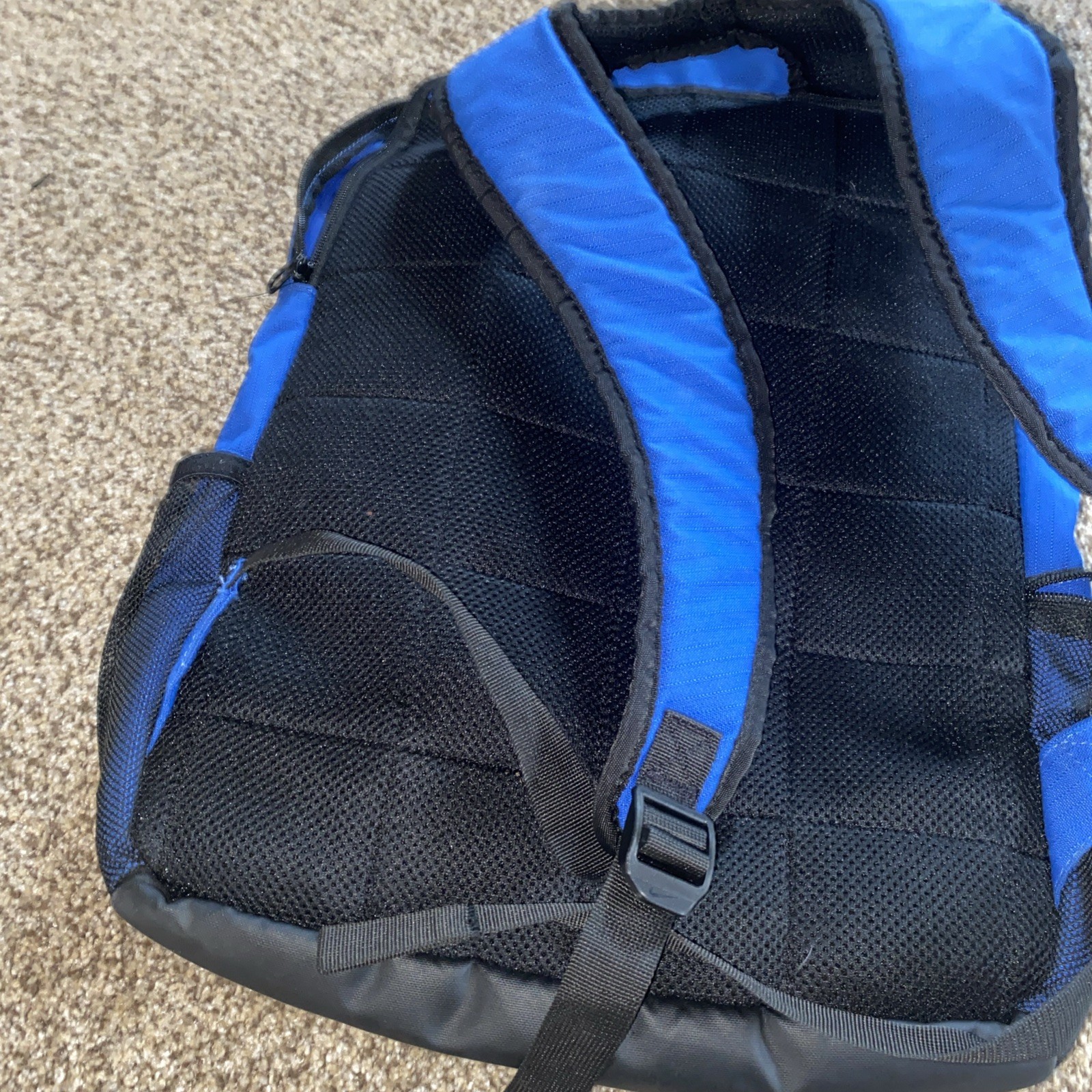 Nike Brasilia Training Backpack Blue Black Book Bag For School Gym Work