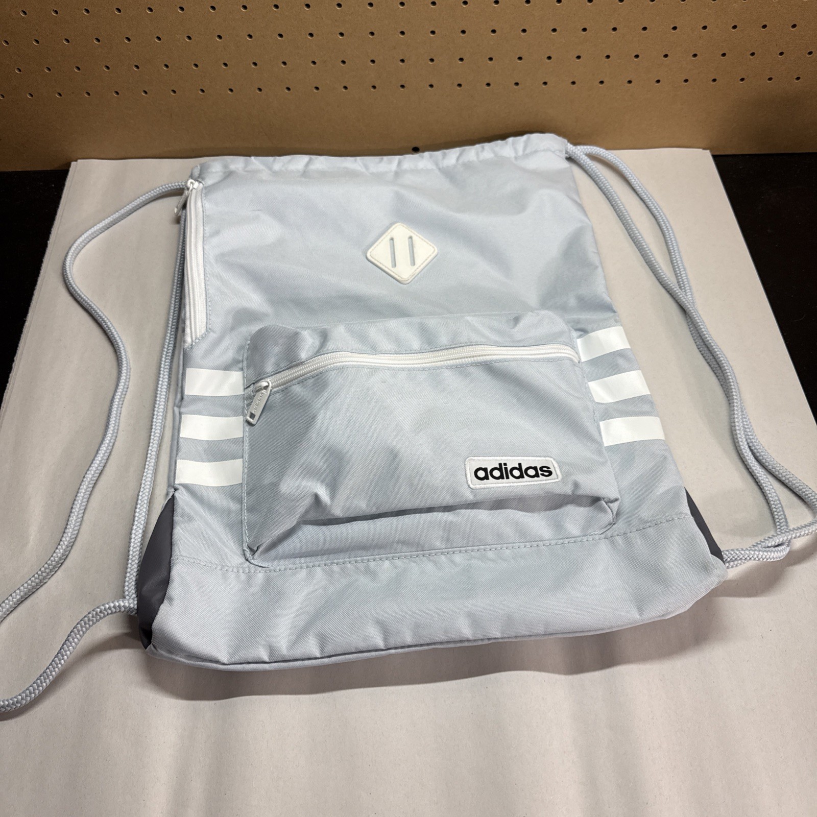 Adidas Classic 3-Stripes Sackpack Bags Cinch Bag Drawstring Gym Bag Wonder Blue