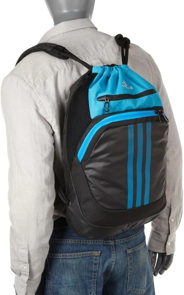 Adidas Ultimate Menace Sackpack Black/Solar Blue, New with Tags