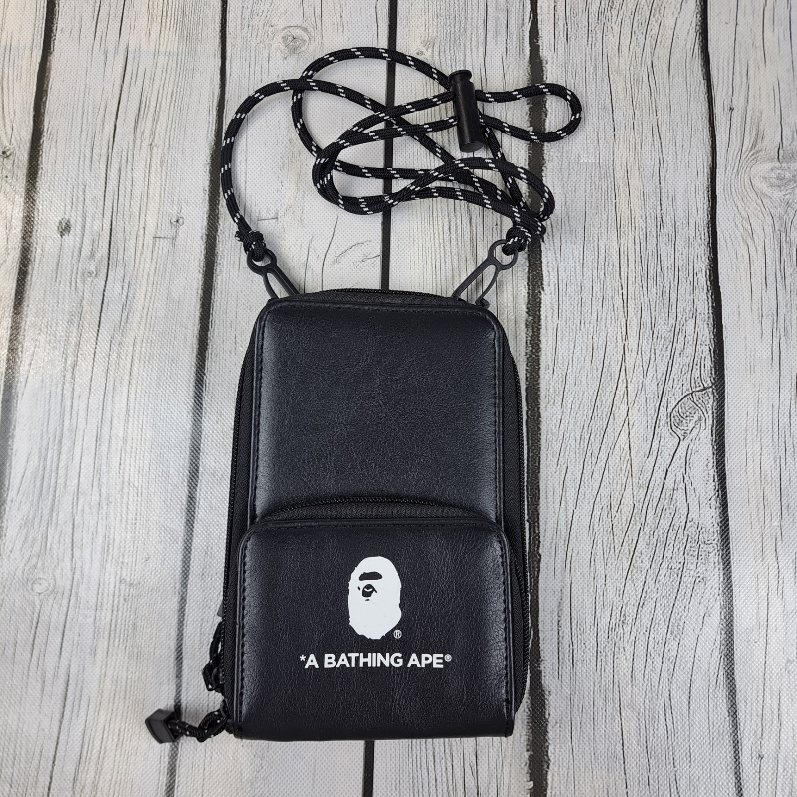 A Bathing Ape Kids Smartphone Shoulder Bag Pouch Money Card Holder Case Black