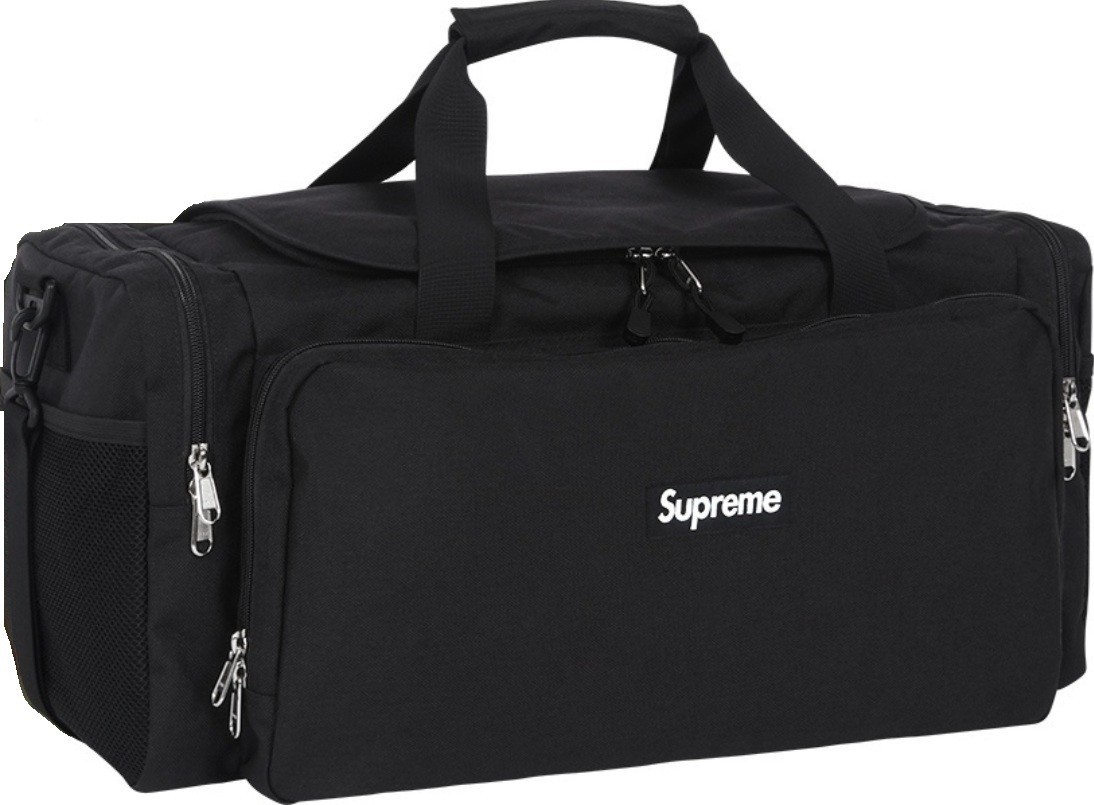 NEW SUPREME DUFFLE BAG BOX LOGO BLACK SS15 CORDURA FABRIC RARE