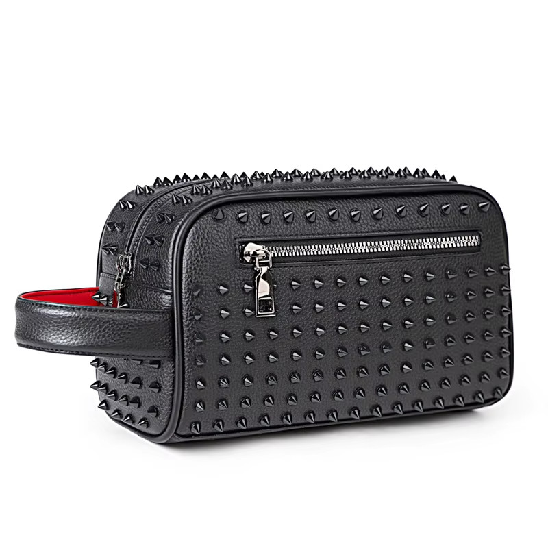 Fashion Rivet Design Men Bag High Quality PU Leather Clutch Bags Money Purse for