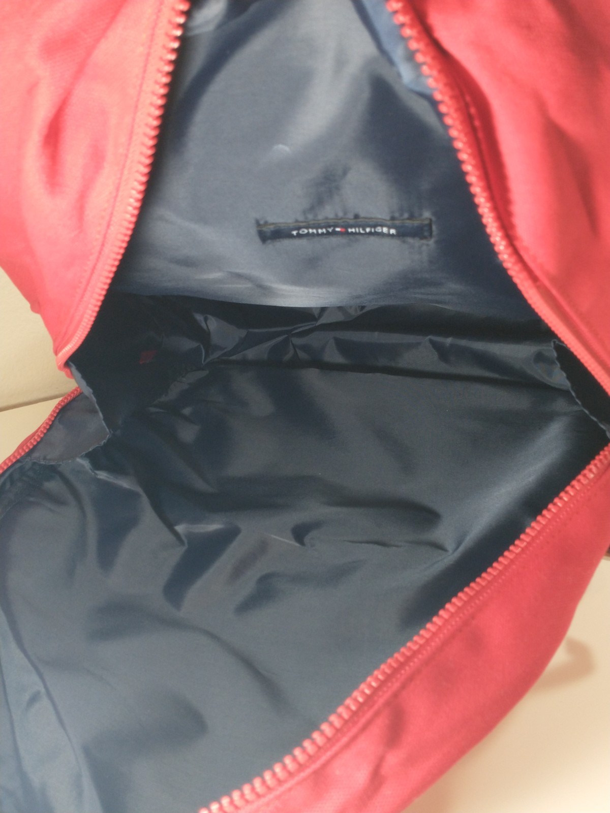 Tommy Hilfiger Jackson Canvas Backpack, Red Weekend Commuter Bag , N Without Tag