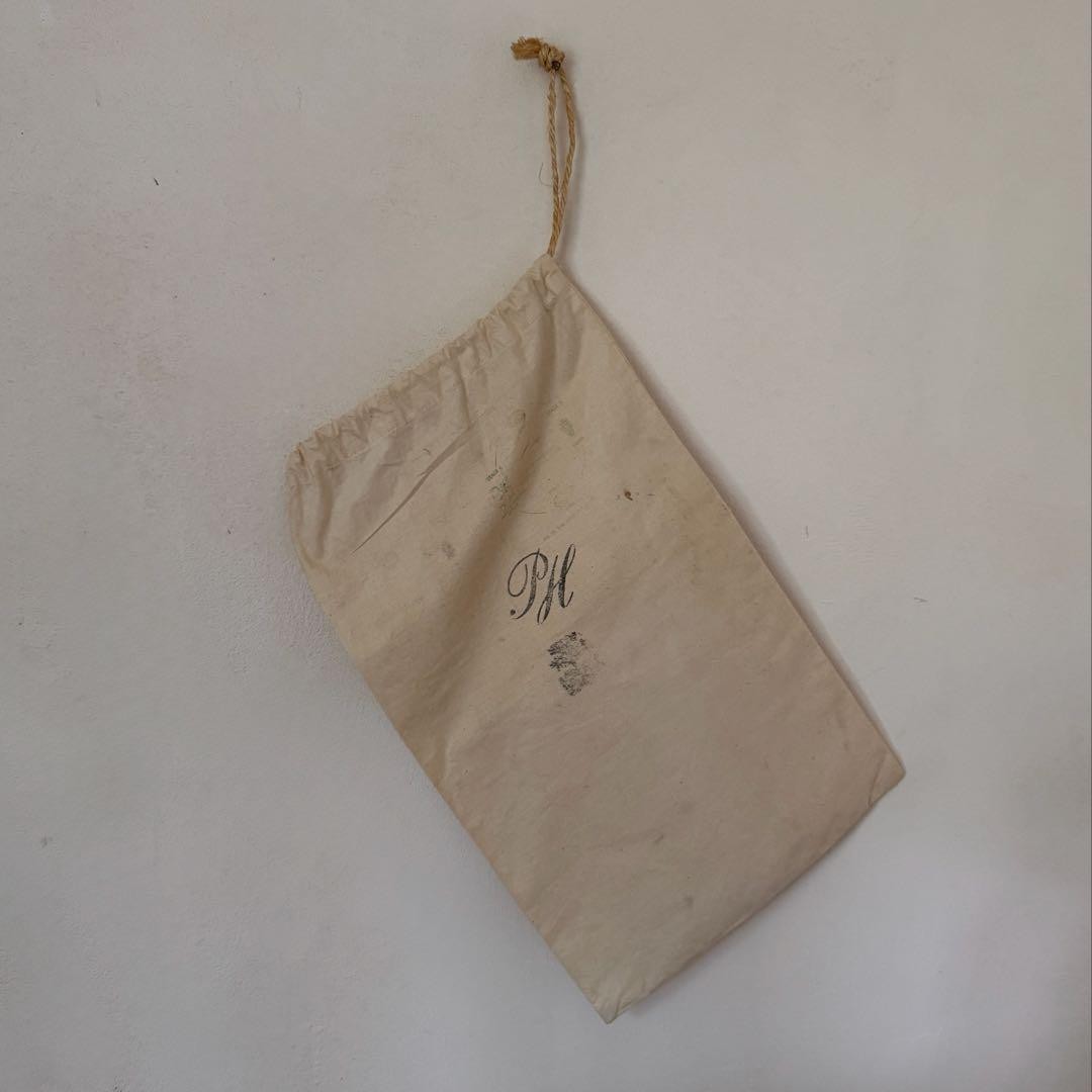 Paul Harnden Cotton Drawstring Pouch Bag 生成り 26.5×43 cm