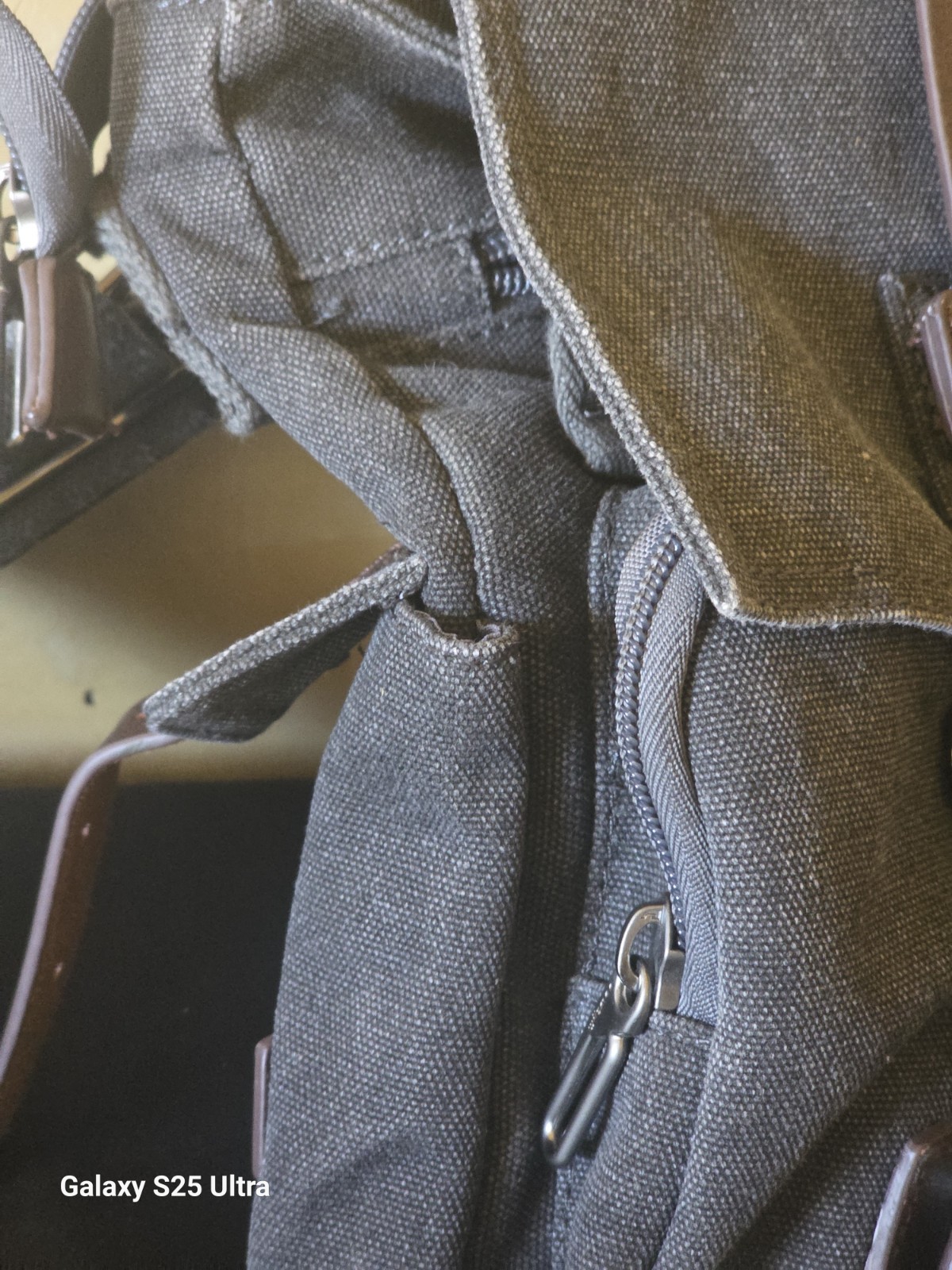 WITZMAN Vintage Gray Canvas Laptop Messenger Bag Crossbody Satchel Bookbag