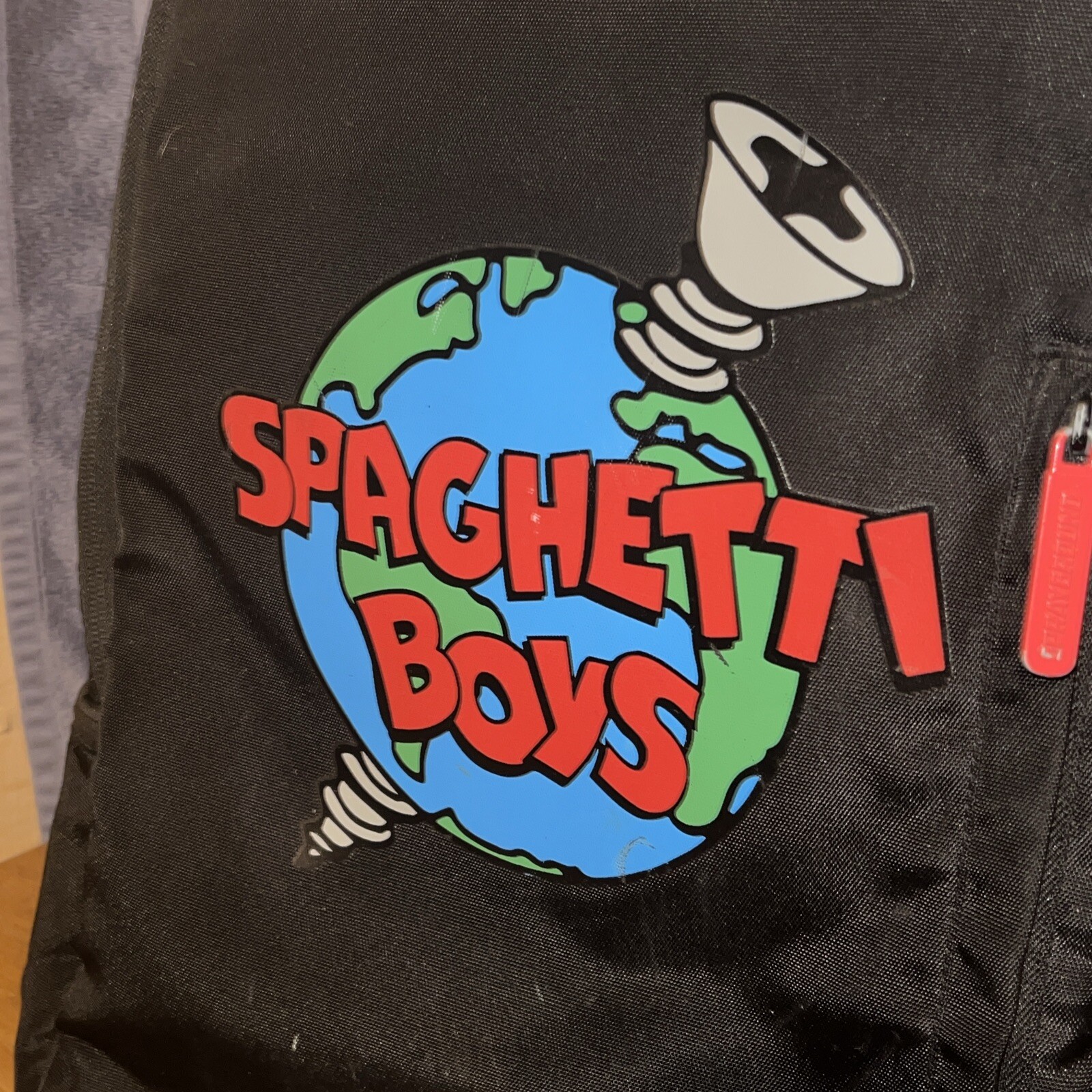 RARE Sprayground Spaghetti Boys Screw The World Backpack And Stickers Read Desc