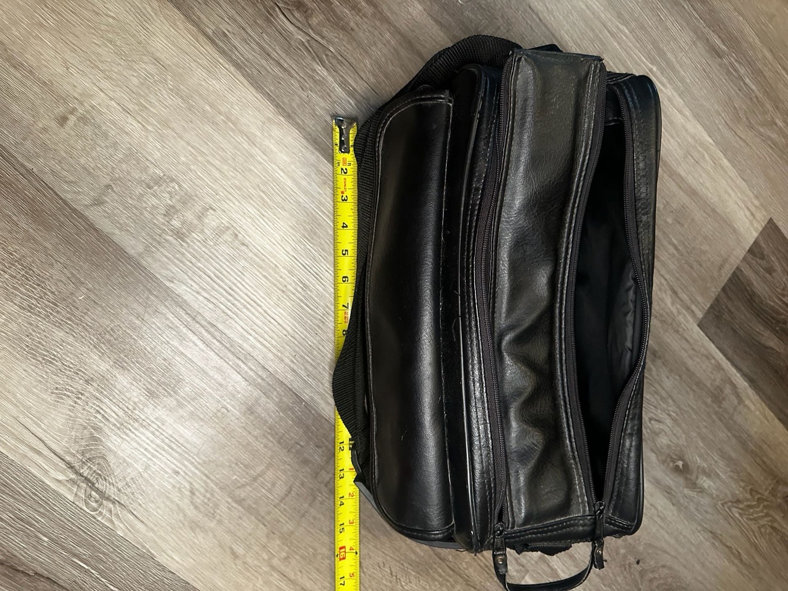 Samsonite Black Leather Multi-Section Professional Briefcase / Pilot Bag
