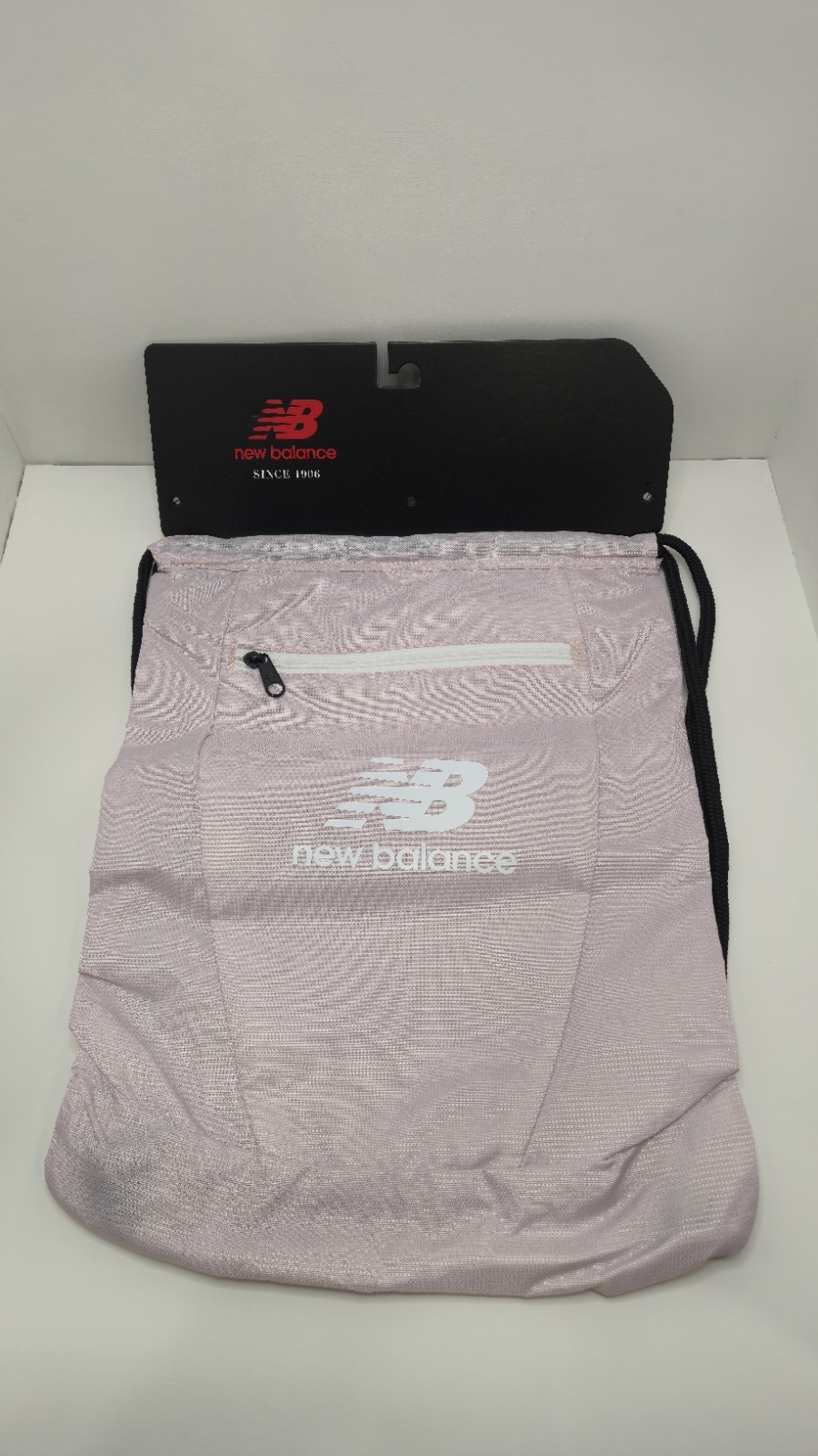 NWT New Balance Flying Logo 17.5” Drawstring Gym Sports Bag In Blush