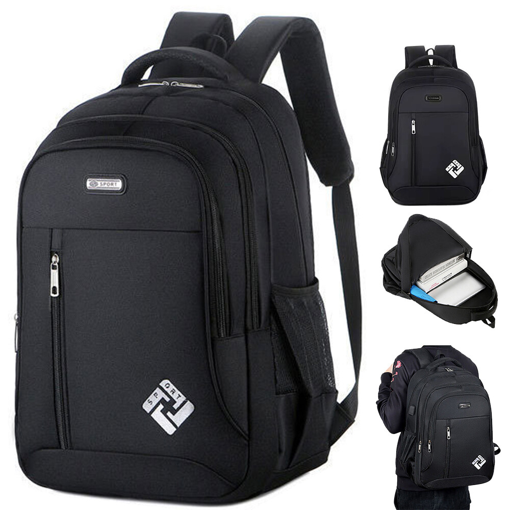 Oxford Anti-theft Laptop Backpack Travel Business Shool Book Bag w USB Port
