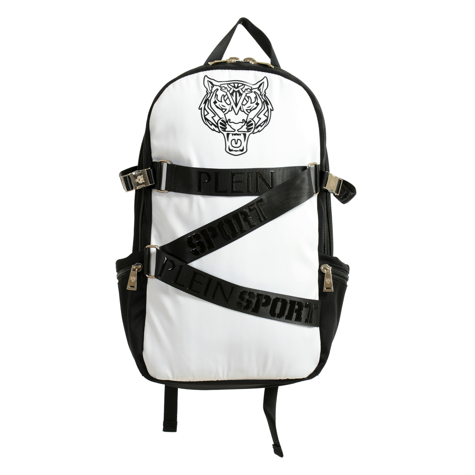 Plein Sport Unisex White “ZAINO RUNNER” Backpack Bag
