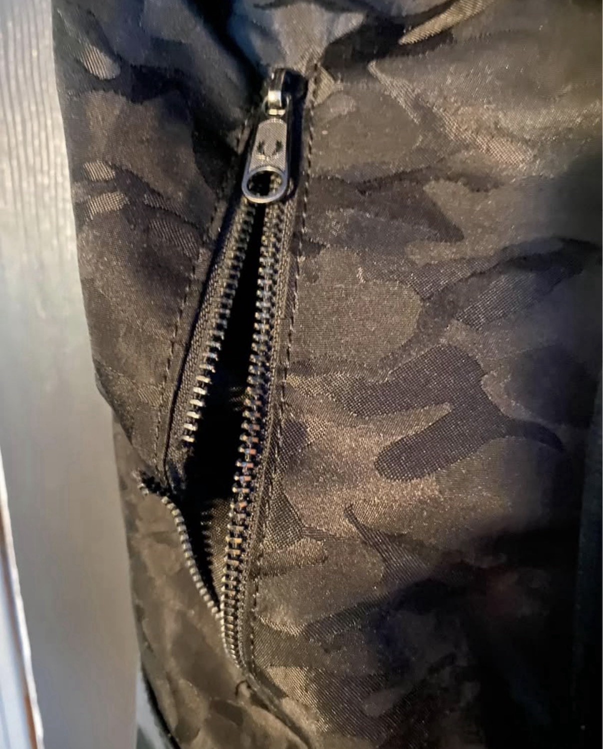 Fred Perry black camo backpack