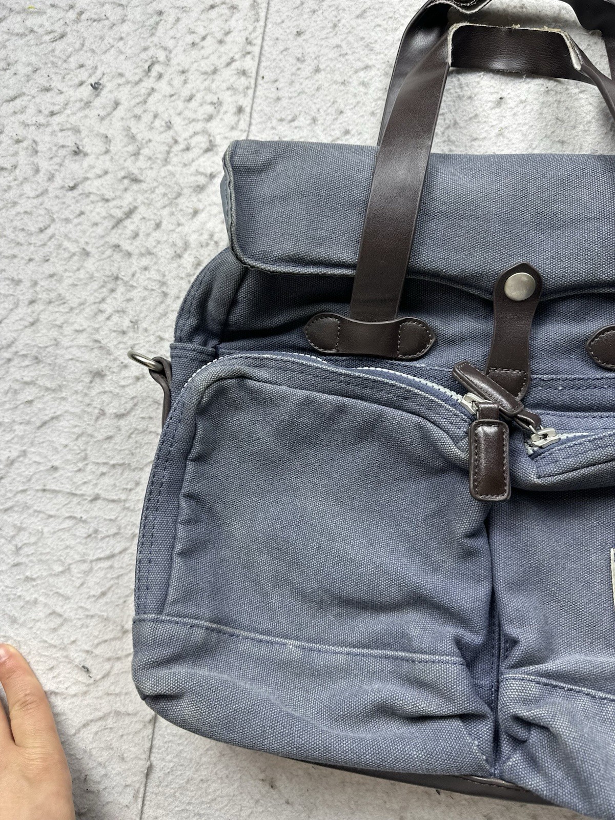 Men’s Florsheim Vincent Padded Messenger Bag Cargo Utility Canvas USA Made