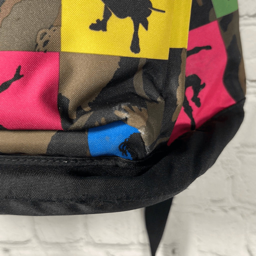Fortnite Camo Silhouette Dance Backpack Book Bag Bright Colors Purple Pink
