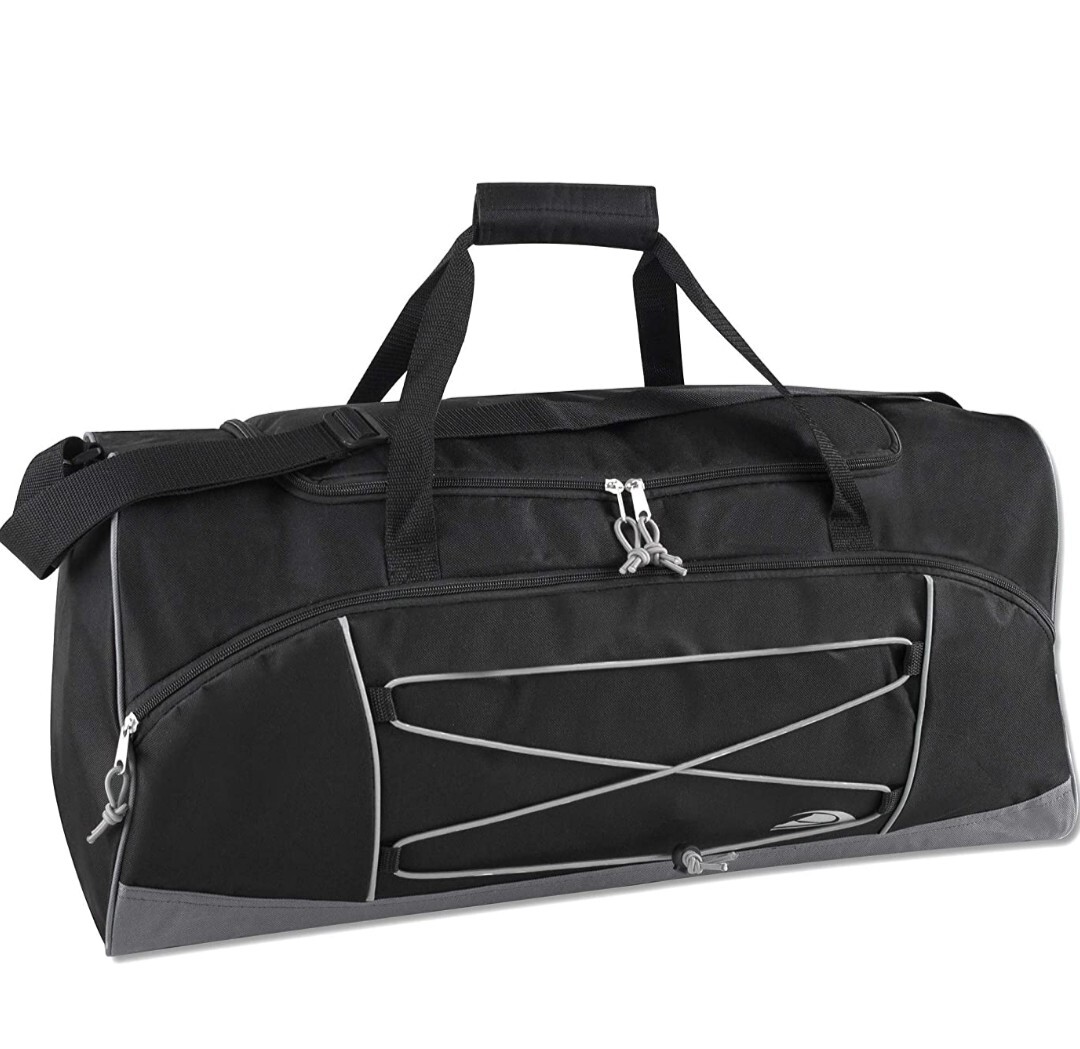 60 Liter, 26 Inch Duffle Bag – Heavy Duty Extra Large Sports Gym Equipment Tr…
