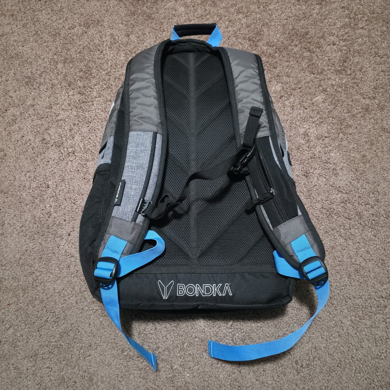 Bondka 19.5″ Eolus Backpack Bag Work School College Laptop Gym Hiking Grey Blue