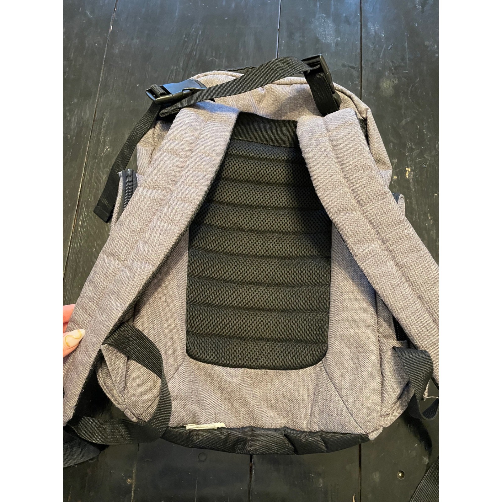 Eddie Bauer First Adventure Backpack Gray Heathered Outdoor Travel School Bag