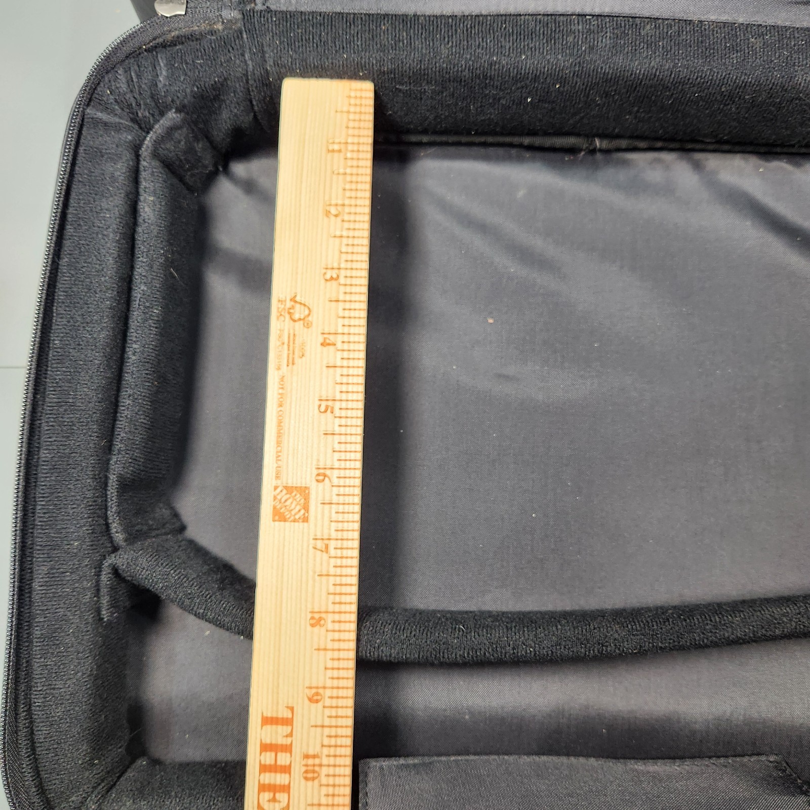 Samsonite Classic Computer Case Black Leather Dual Laptop Bag 15.5″ w/strap