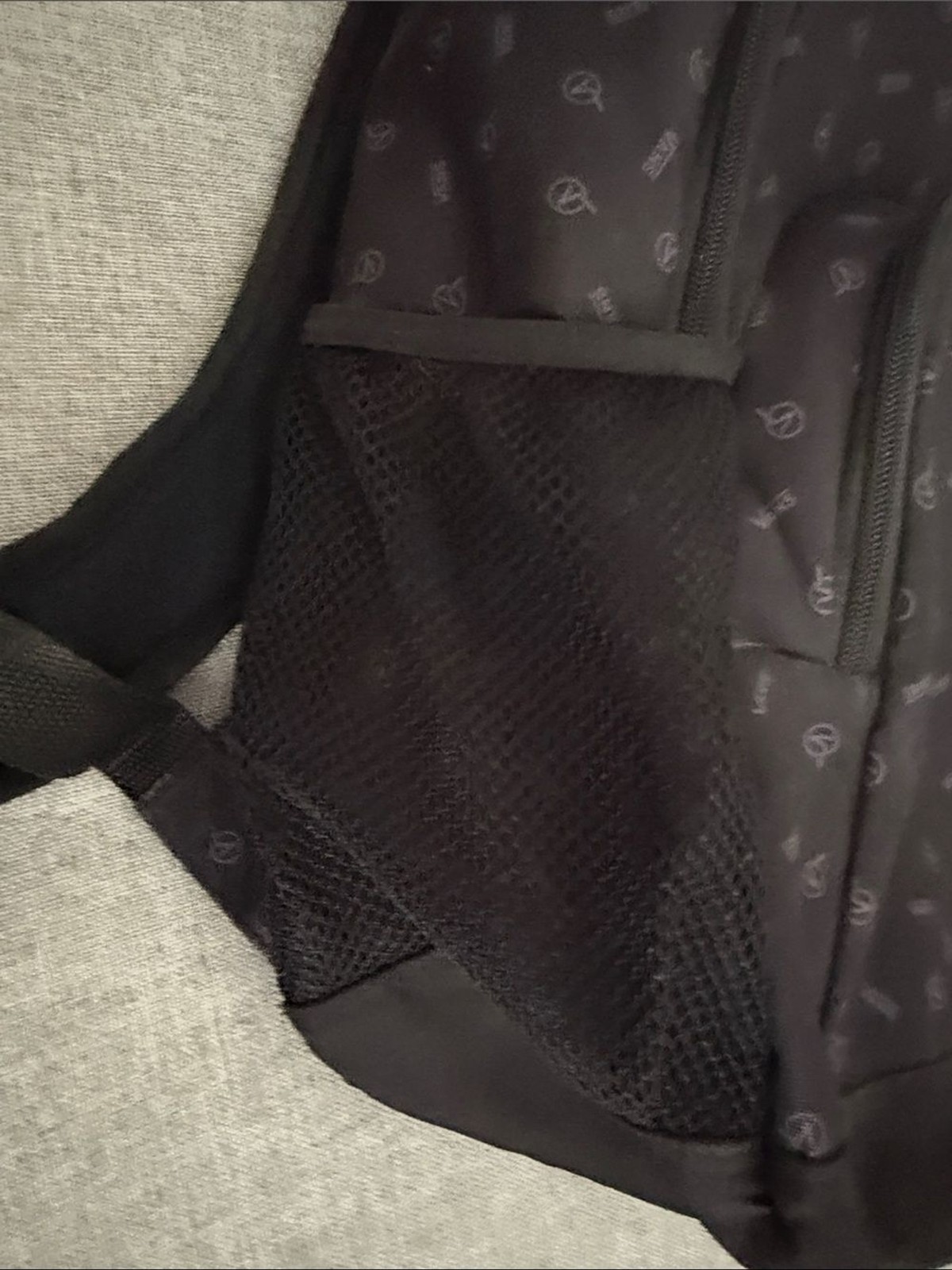 Vans Alumni Backpack – Black Monogram Logo Print 🎒
