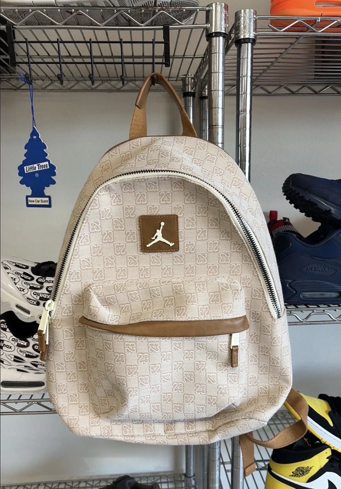 Nike Air Jordan Monogram Backpack Coconut Milk Beige NEW