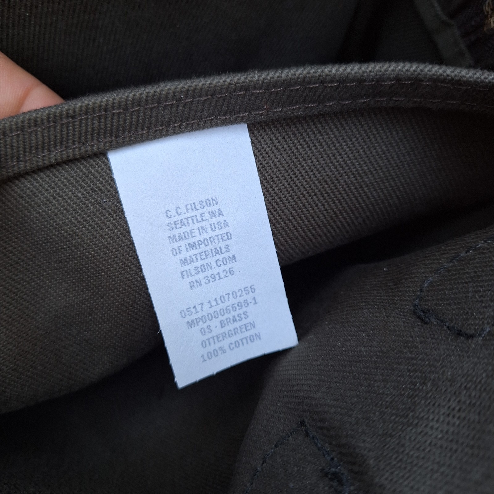 Filson Rugged Twill Original Briefcase Otter Green w/ Strap Messenger Bag