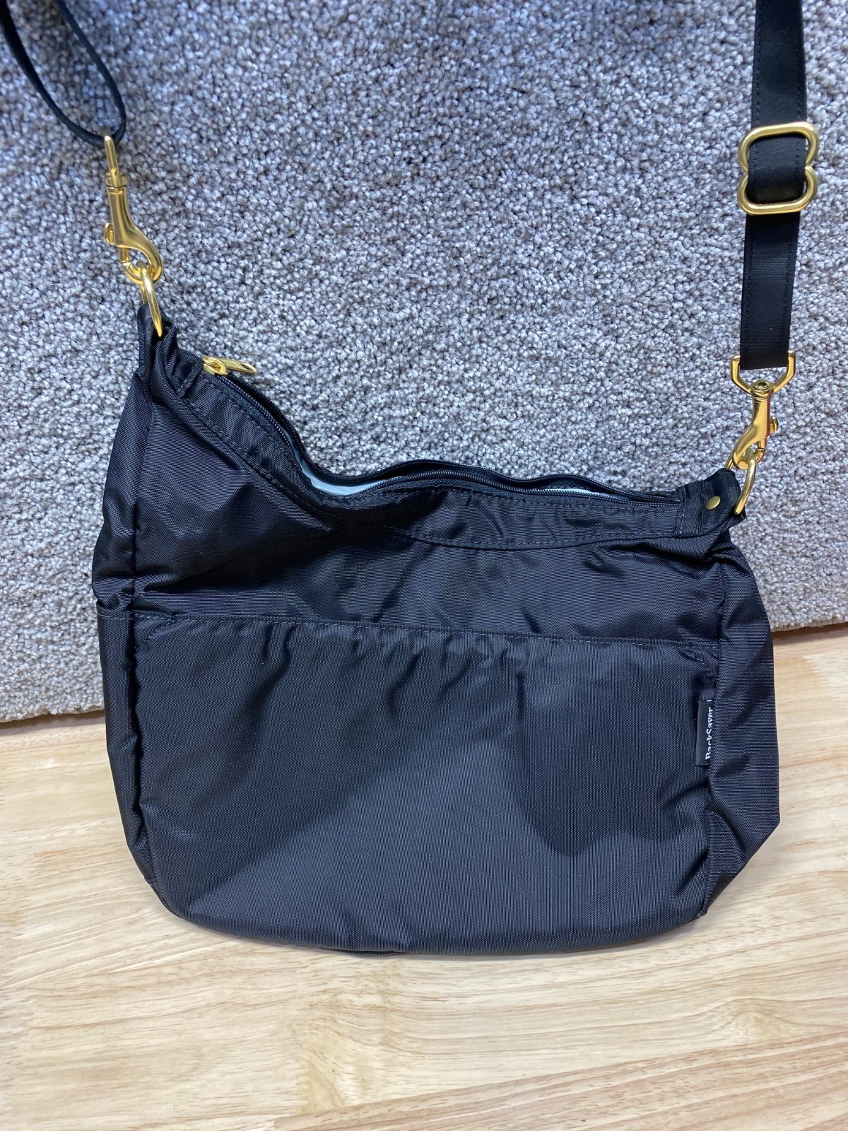 Backsaver Men’s Womens Nylon Large Black Shoulder Bag Ergo Strap Extra Strap Inc