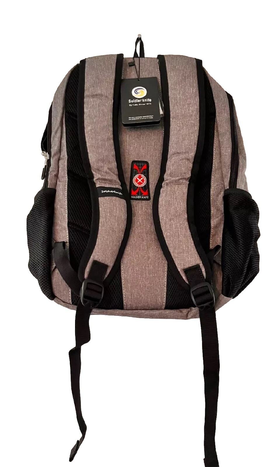 NWT SOLDIER KNIFE CANVAS COMPUTER BAG GRAY BACKBACK NEW
