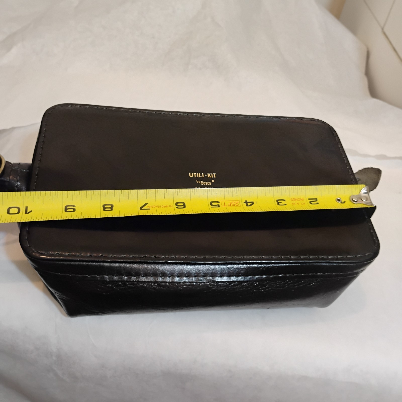 BOSCA Utili-kit Black Leather Bag Made in USA Rare