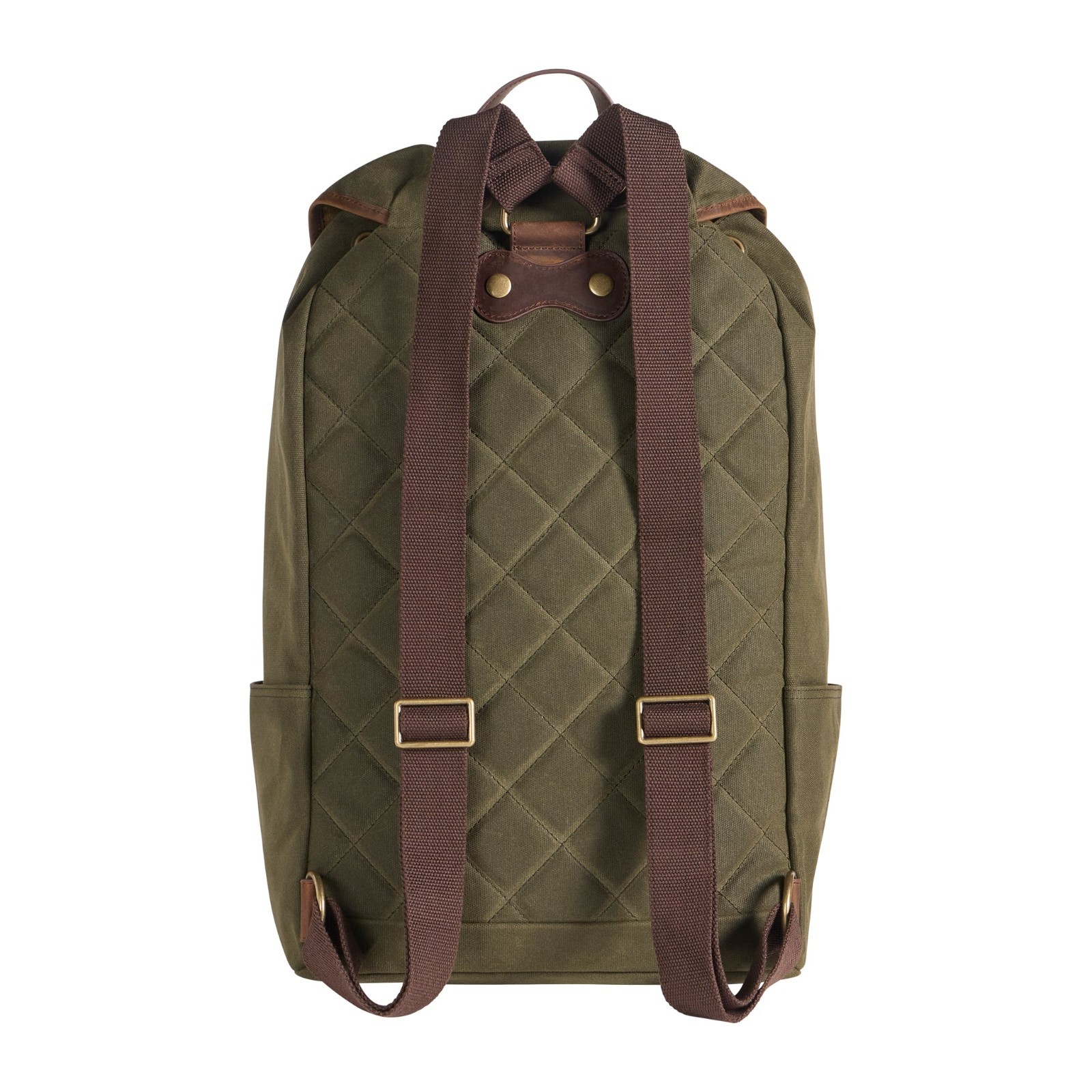 NEW Pendleton Odyssey Backpack 20x15x6″ 30L Olive Waxed Canvas Leather Trim