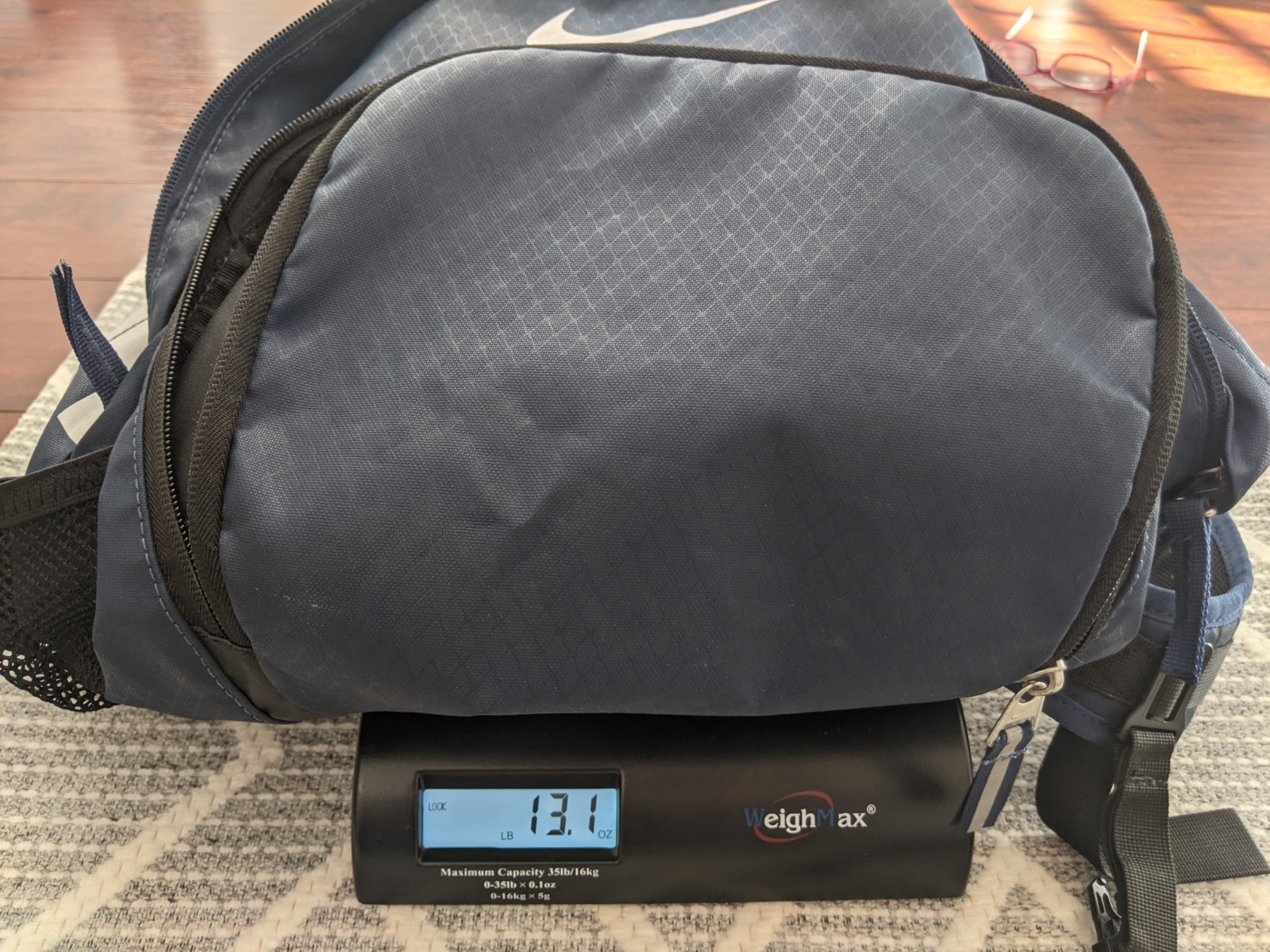 Nike Team Training Max Air Backpack Navy Blue Black, BA4890 412 Travel Gym Bag