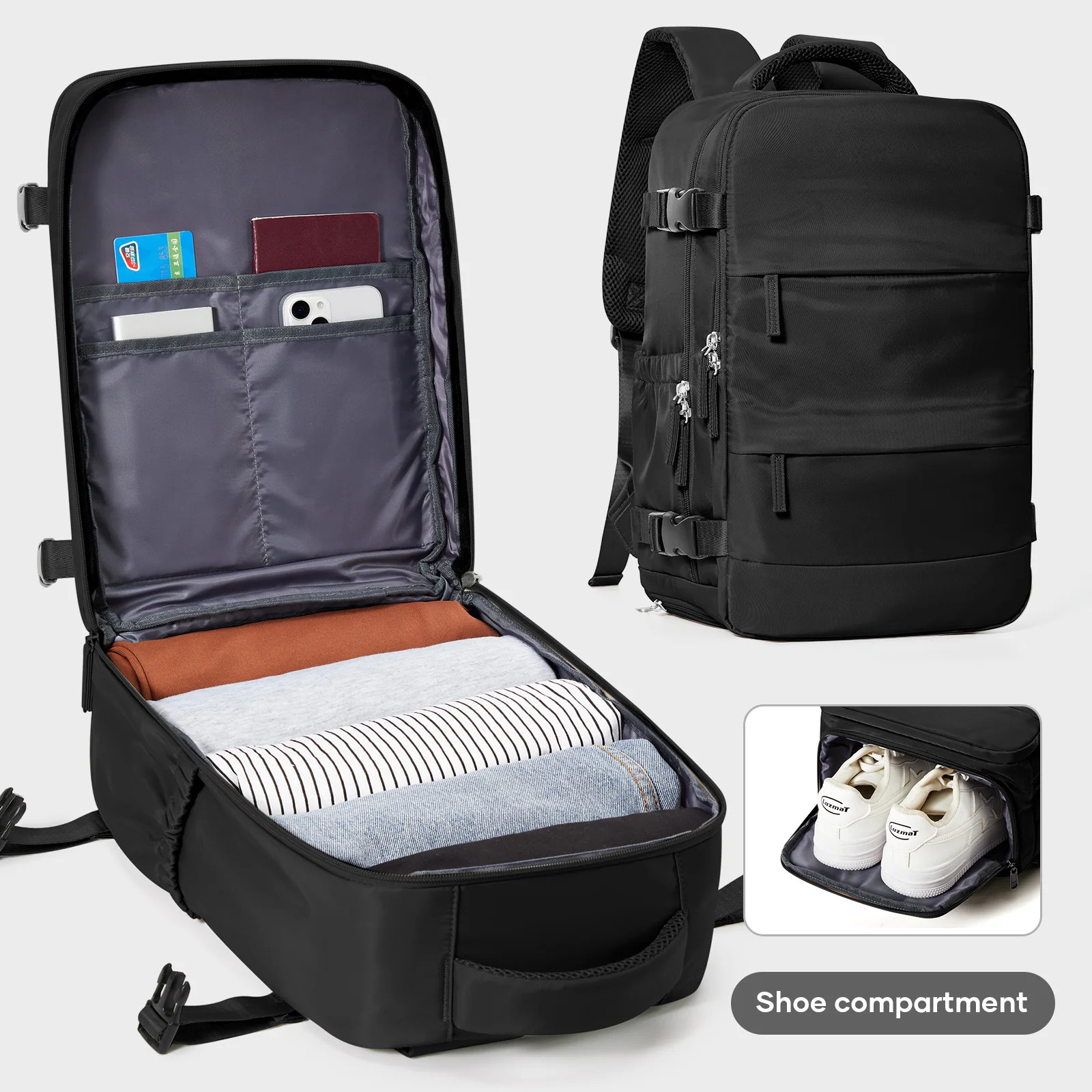 40x20x25 Travel Laptop Backpack Waterproof Cabin Bag for School or Carry On