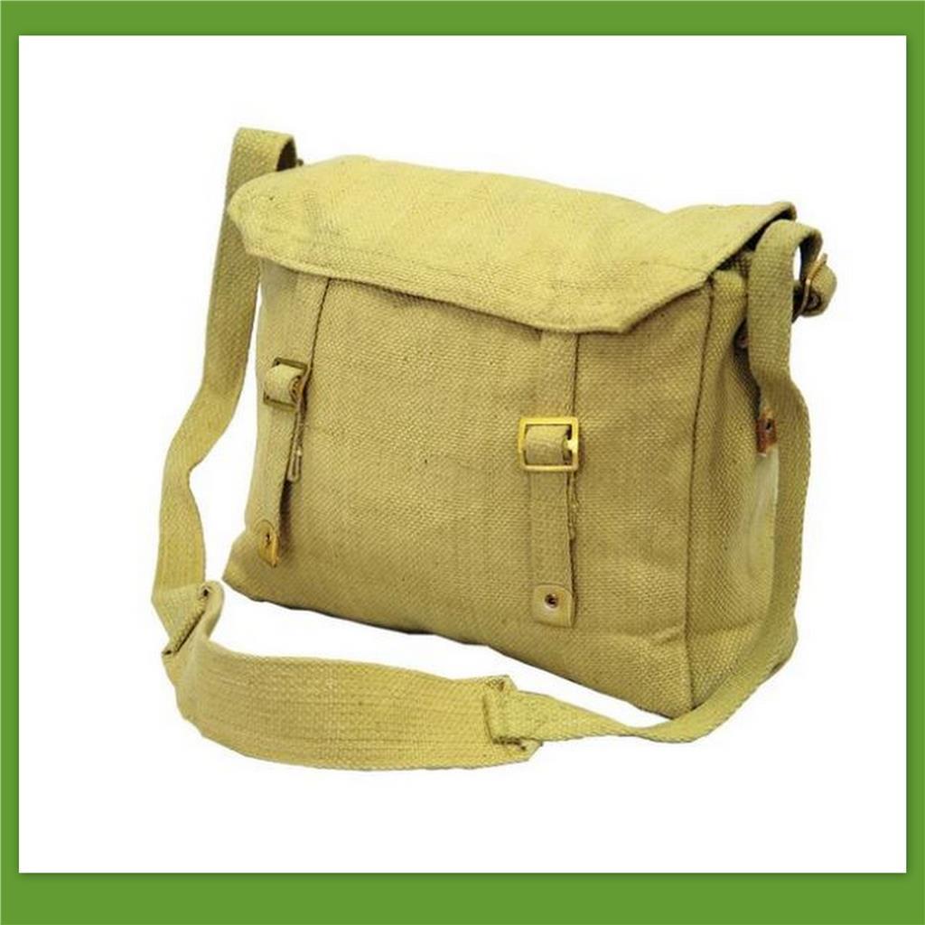 Biker Motorcycle Messenger Web Shoulder Khaki Bag Haversack Small (26x25x8.5cm)