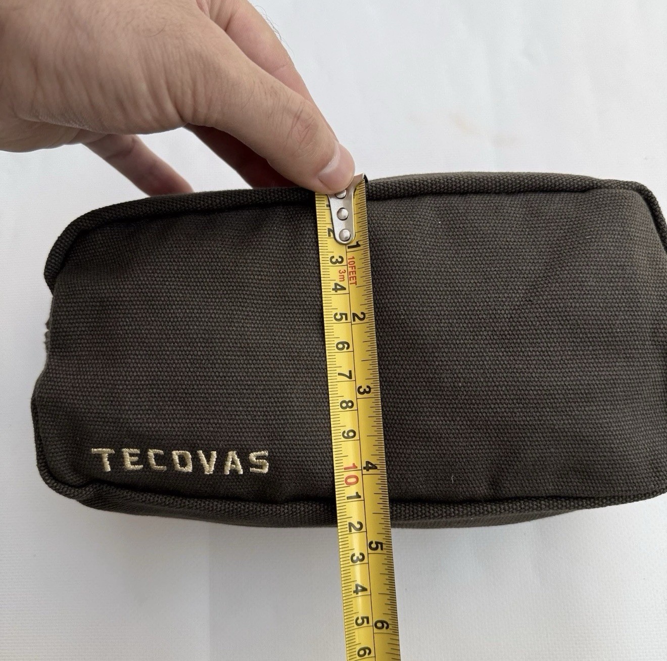 New Tecovas Drawstring Travel Dust Bag & Canvas Zipper Pouch Beige Green
