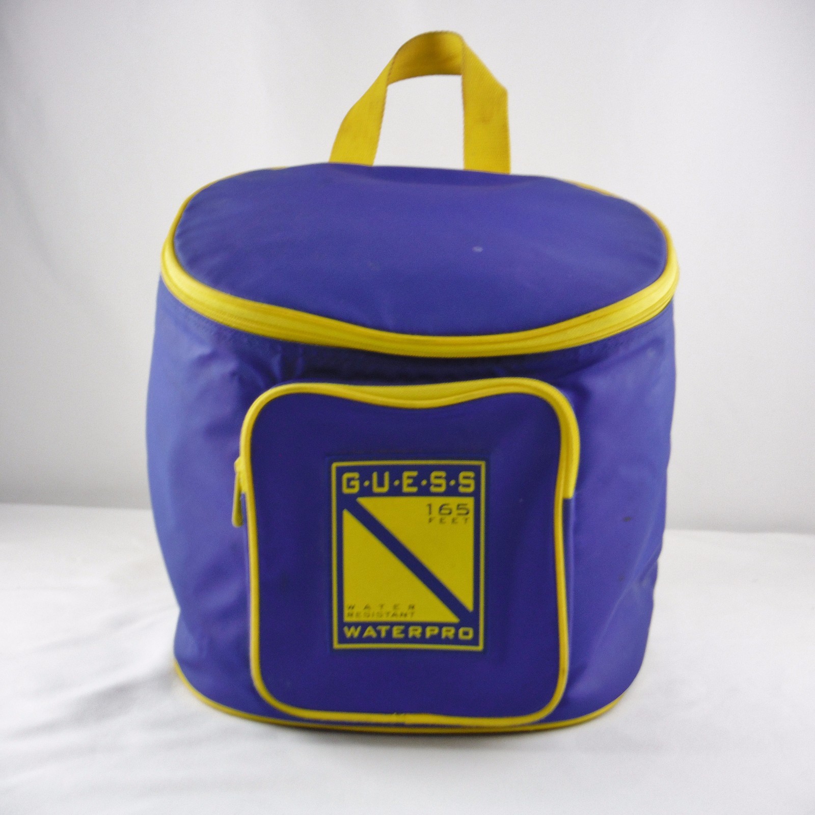 Guess 90’s Y2K Vintage Waterpro Blue Yellow Water Resistent Zippered Sports Bag