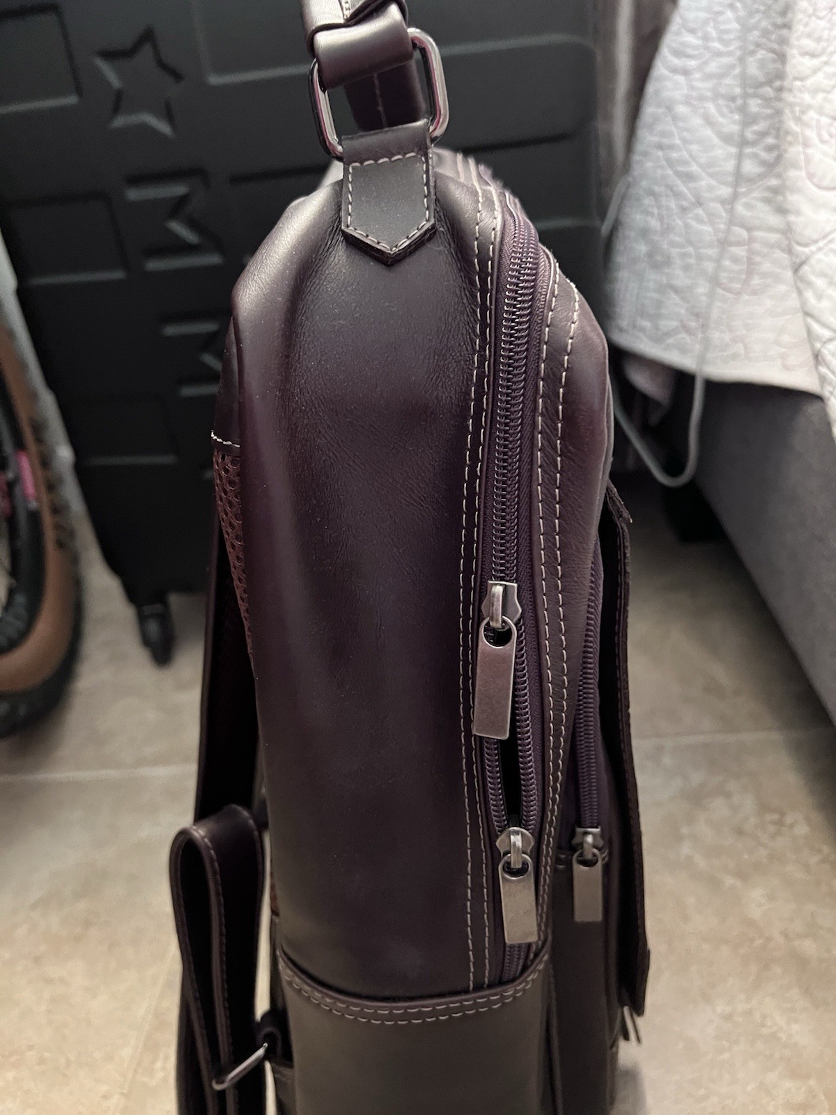 Leather Genuine Backpack 15. inch Laptop Bag made in Colombia.