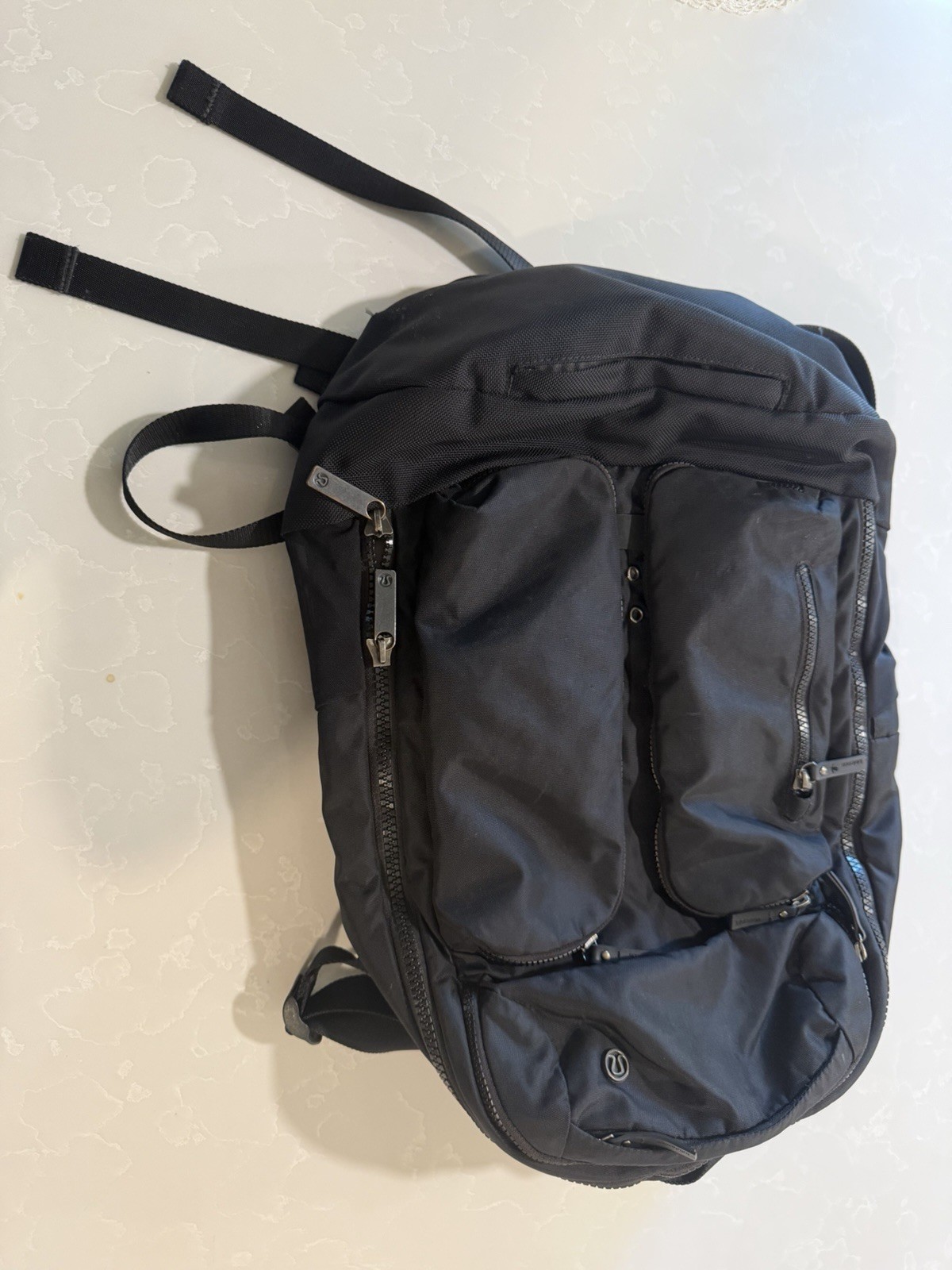Lululemon Black Cruiser Backpack Bookbag Travel Bag