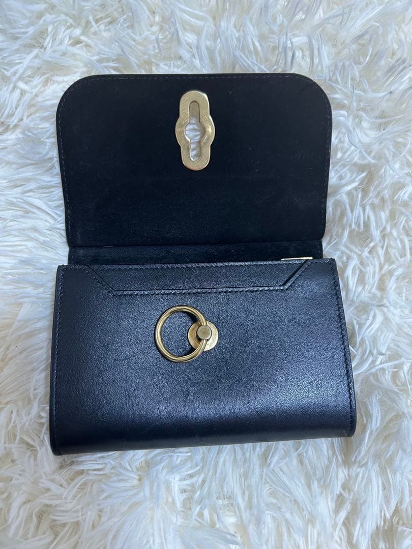 Mulberry Black Leather Bifold Wallet Used No Accessories