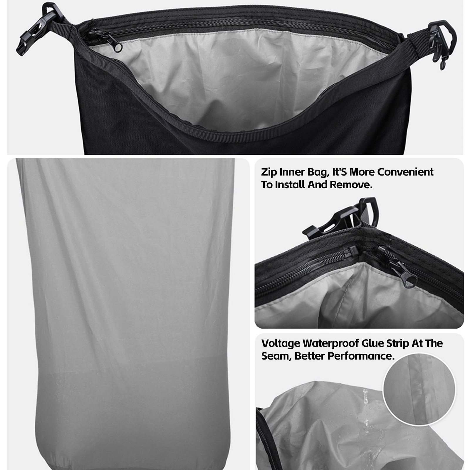 Waterproof Motorcycle Tail Bag 20L Motorbike Rear Rack Storage Bag Saddle Pan