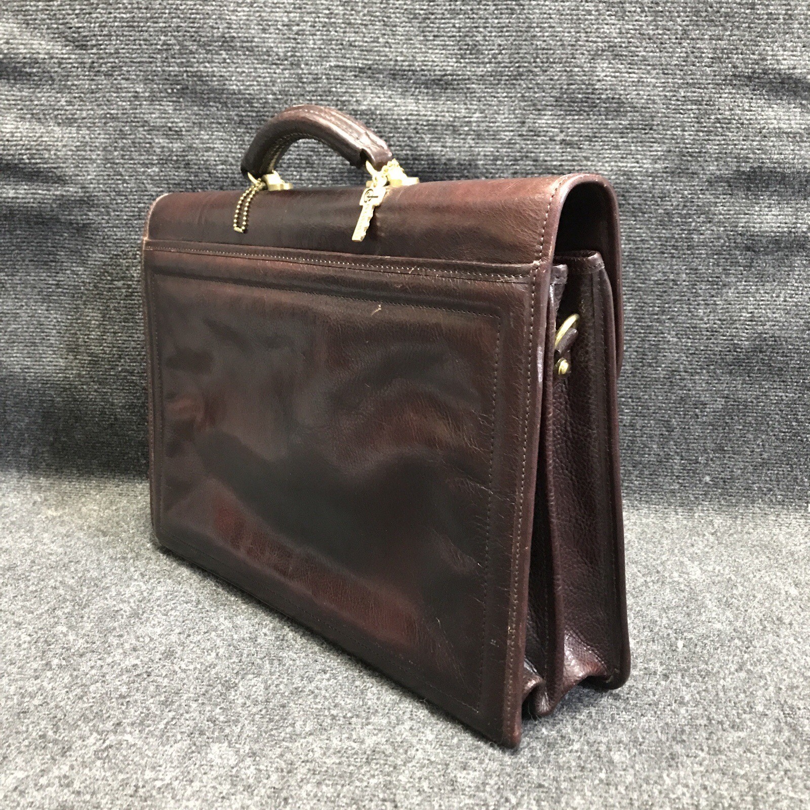Jack Georges Elements Collection 4402 Burgundy Leather Double Gusset Briefcase