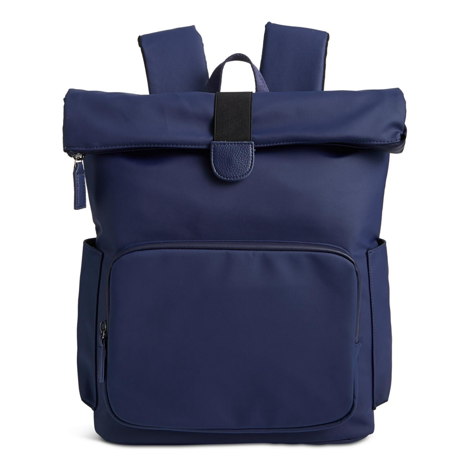 INC International Concepts Roll Top Backpack Laptop Sleeve Navy Blue MSRP $80