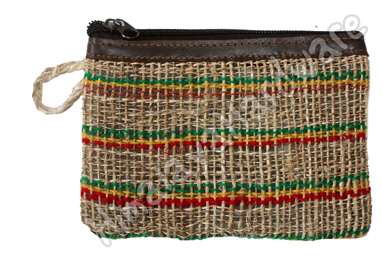 Hemp/Silk/Cotton Pouch: bag case zipper rasta coin purse backpack small medium