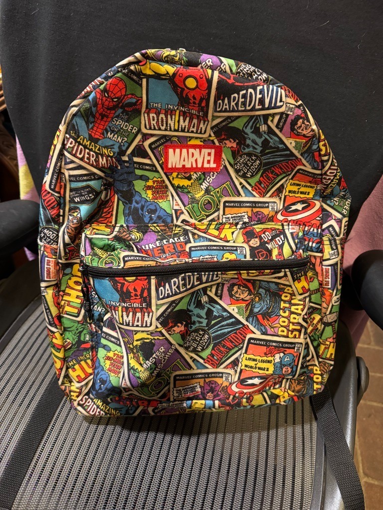 Marvel Heroes Avengers Backpack 26” X 12” Thor Captain America Ironman Spider