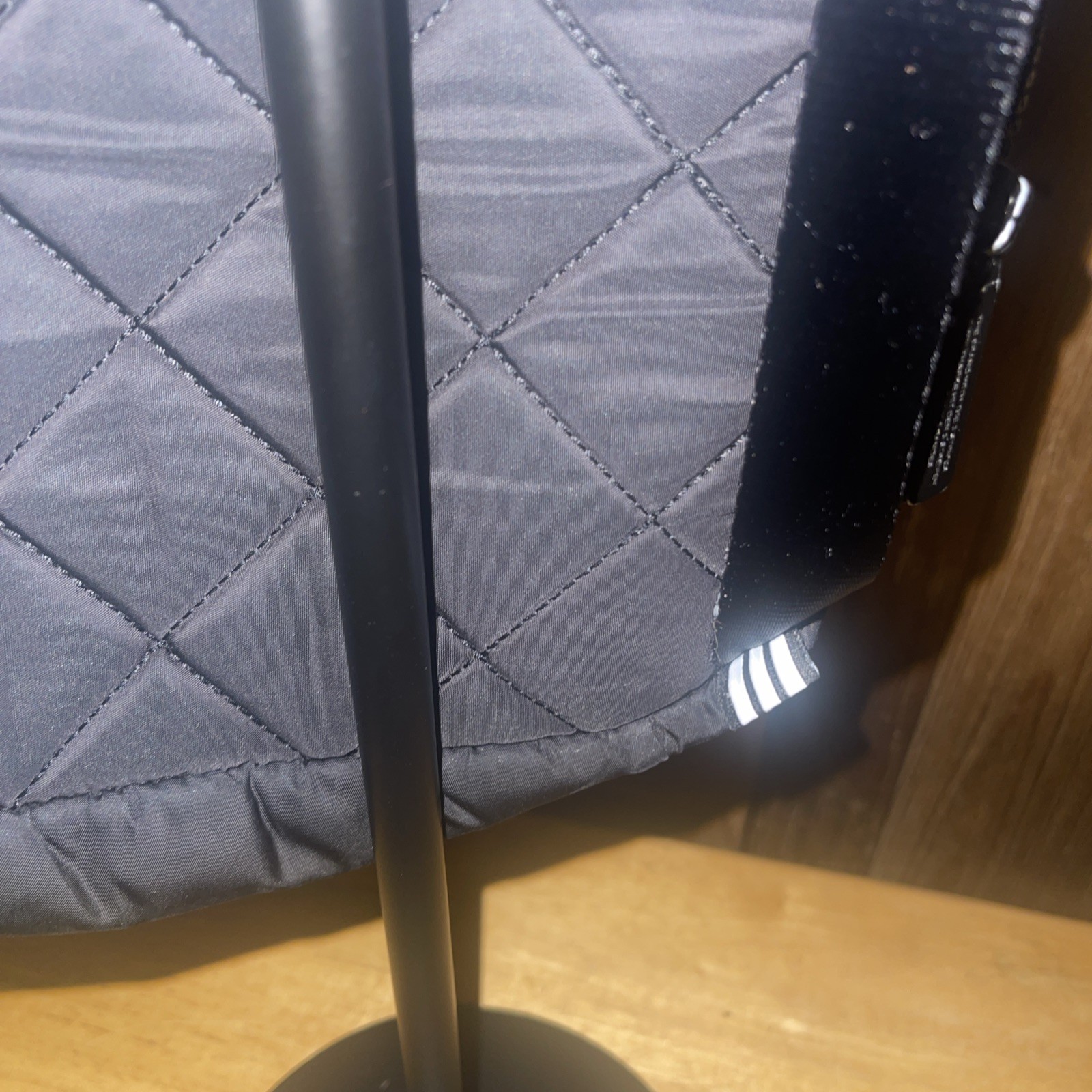 ADIDAS: 3 Stripes Mini Backpack Black w/ Black Hardware (12”x9”x 4”)