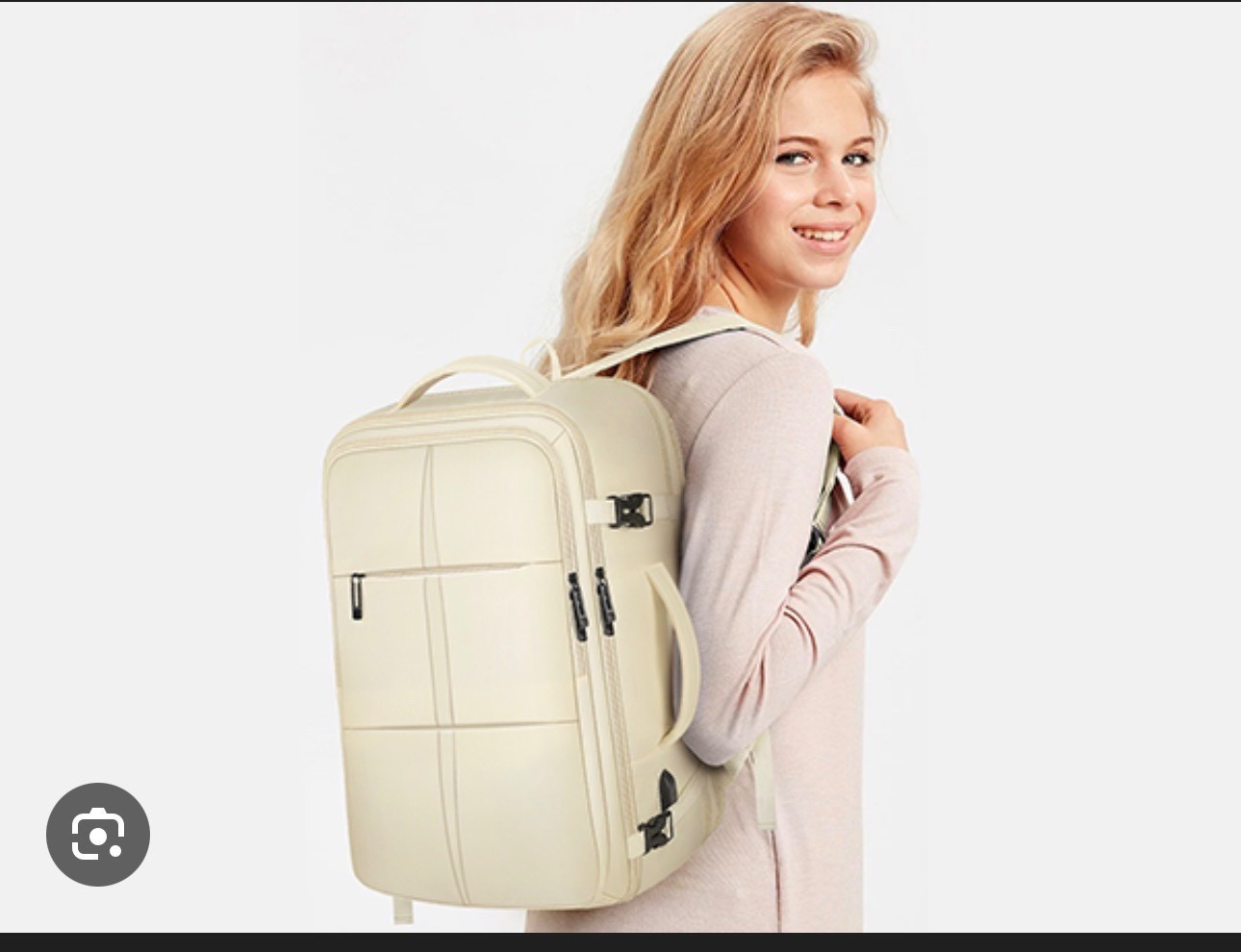 Travel Backpack, Carry On Backpack for Men Women, 55L Extra Large Bag Beige